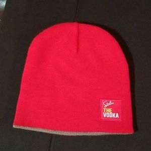 Red & Gray REVERSIBLE Beanie Knit Winter Hat STOLI